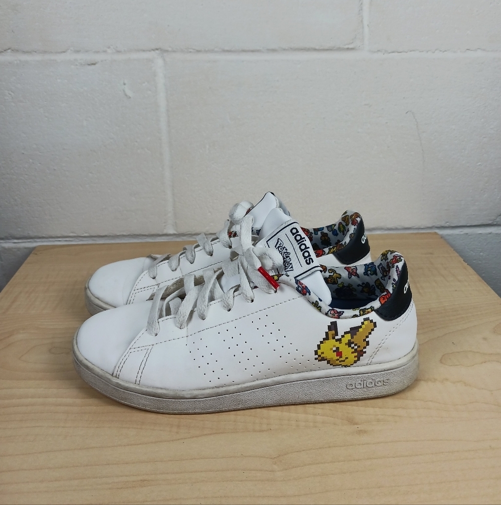 Adidas Pokemon x Advantage J Pikachu GS EG1999 Sz 3.5 Youth Casual Sneakers Shoe
